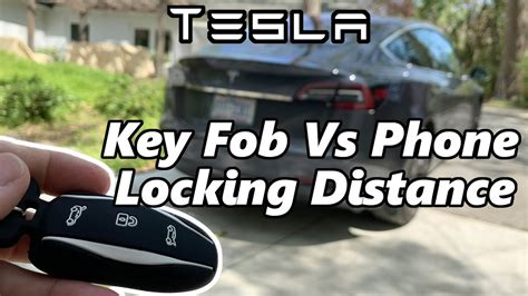 Tesla Model 3 Key Fob And Phone Key Auto Locking Distances Youtube