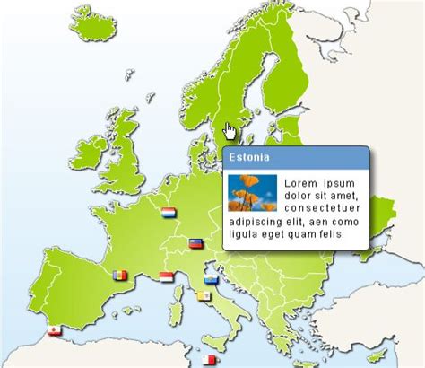 Clickable Map Of Europe Html With Css Bubble Tip