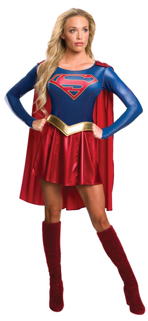 Supergirl Ladies Fancy Dress Superhero Womens Adults Super Girl Costume