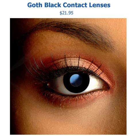 Goth Black Contact Lenses | Black contact lenses, Contact lenses