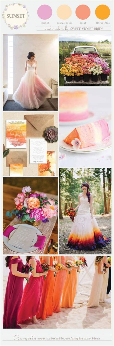 Wedding Color Palette Sunset Sweet Violet Bride