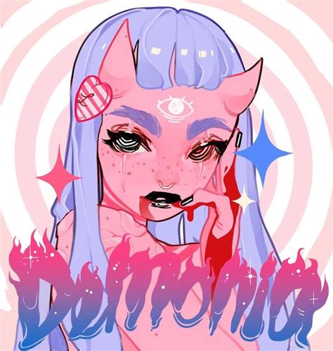 Pink Demon Commissions Demon Art Anime Art Aesthetic Art