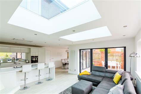 This Stunning Home Extension Features A Flat Roof With Two Ultraframe