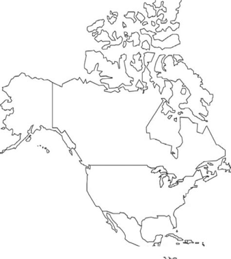 Mapas de América del Norte para colorear y descargar Colorear imágenes