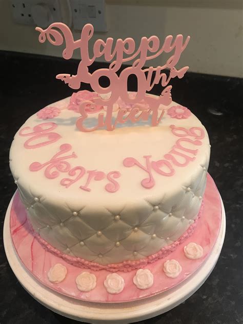 Pretty 90th Birthday Cakes
