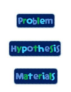 Labels To Use On A Project Display Board For A Science Fair Scientific Method Labels Included