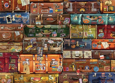 Luggage 1000 Pieces Cobble Hill Puzzle Warehouse