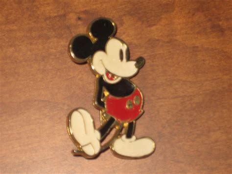Vintage Mickey Mouse Pin Classic Pose Walt Disney Productions Etsy
