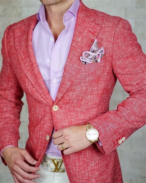 Cranberry Cardinale Lino Tweed Jacket Dress Suits For Men Best