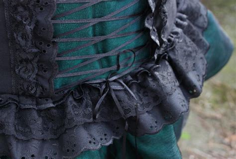Sale 80s Skirt Gothic Lolita Skirt Rara Style Dark Green Etsy