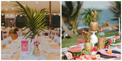 You'll find lots of pineapples and palm leaves in this tropical theme, which we adore. Say Aloha To A Tropical Wedding Theme