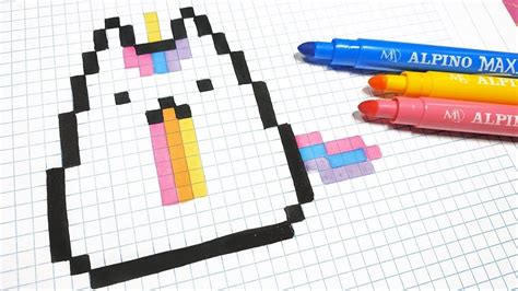 Handmade Pixel Art How To Draw Kawaii Unicorn Cat Pixelart Sexiz Pix