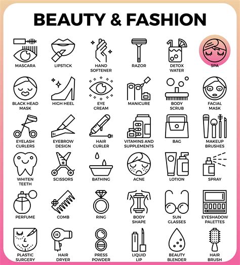 Beauty And Fashion Icon Set 547852 Vector Art At Vecteezy