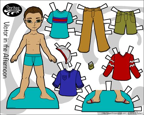 Victor In The Afternoon A Boy Paper Doll