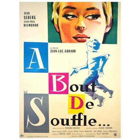 À Bout De Souffle Film Poster Jean luc godard French new