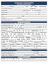 Commercial Insurance Questionnaire Form Images