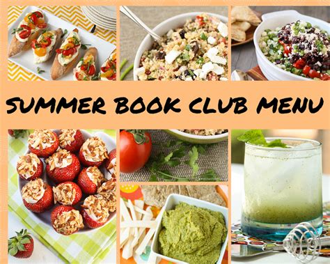Summer Book Club Menu Garnish With Lemon Bookclub With Images