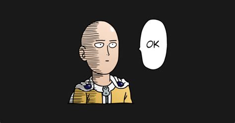 Opm Saitama Ok Colored Text Anime T Shirt Teepublic