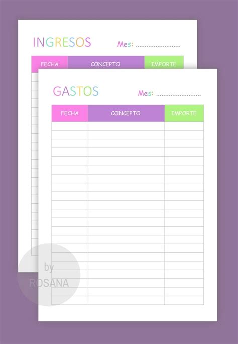 Printable Kit Of Income And Expense Planners Perpetual Pdf Etsy