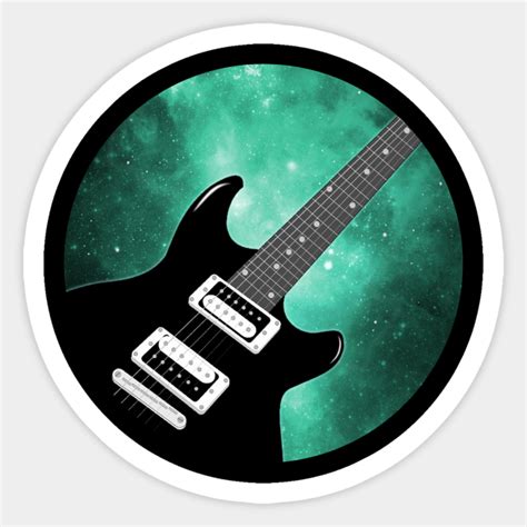Electric Guitar Galaxy Nebula Outer Space Guitar Art Sticker