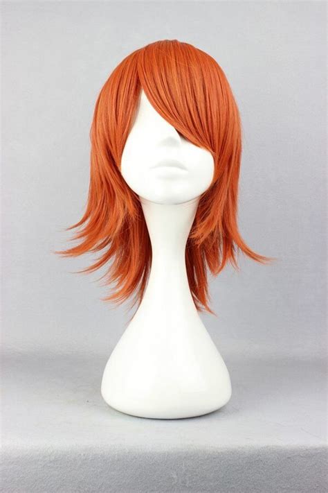Free Shipping Anime One Piece Nami Cosplay Wig Women Short Orange Red
