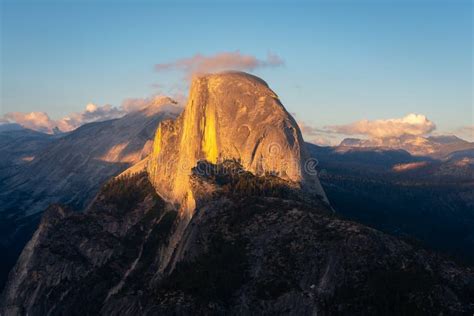 Half Dome At Sunset From Glacier Point In Yosemite National Park