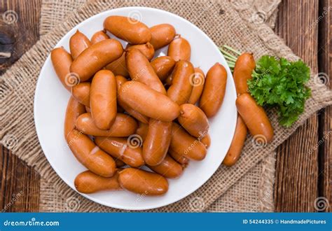 Portion Of Mini Sausages Stock Image Image Of Sausage 54244335