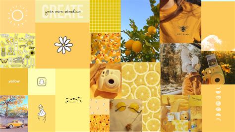 Collage Aesthetic Yellow Laptop Wallpapers Top Free Collage Aesthetic Yellow Laptop Backgrounds