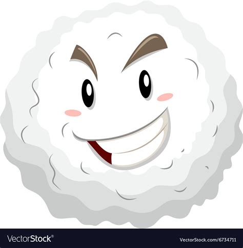 White Blood Cell With Happy Face Royalty Free Vector Image