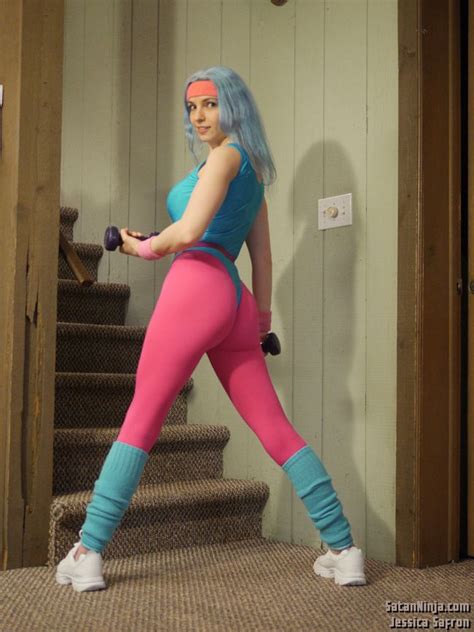 Jessica Safron 80s Leotard 80s Aerobics Outfit Colored Tights
