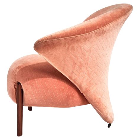 Giorgio Saporiti Post Modern Suede Flower Chair By Il Loft For Sale At