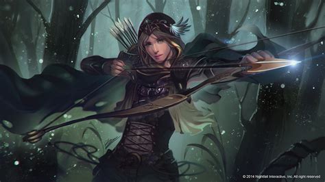 Picture Archers Elf Warrior Bow Weapon Arrows Female Fantasy