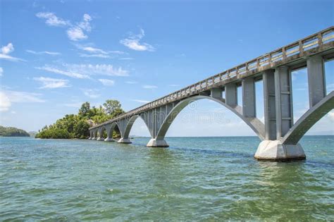 The Pedestrian Bridge In The Saman Gulf Dominican Republic Connects