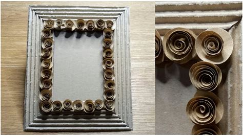 Diy Frame Made Of Waste Materials Best Photo Frame Ideas Youtube