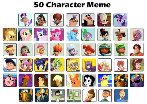 My Top 50 Favorite Characters By Toongirl18 On Deviantart