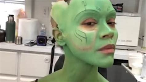 Zoe Saldana Posts Video Of Herself Getting Back In Gamora Make Up
