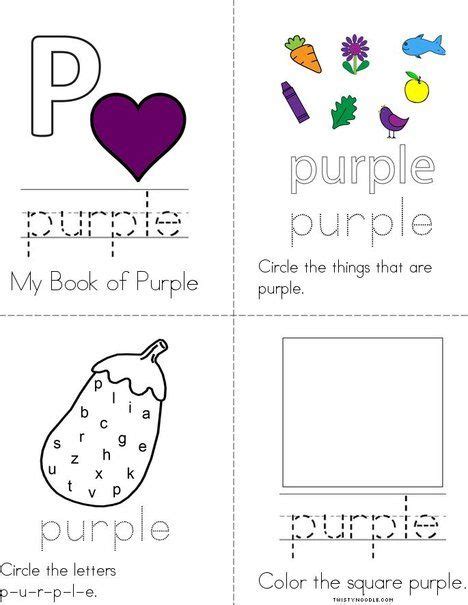 Purple Activity Book From Color