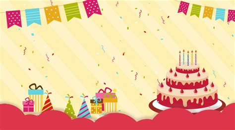 Cute Wind Yellow Birthday Party Background Universal Background