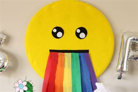 Diy Rainbow Throw Up Smiley Face Decoration Party Ideas And Activities By Wholesale Party