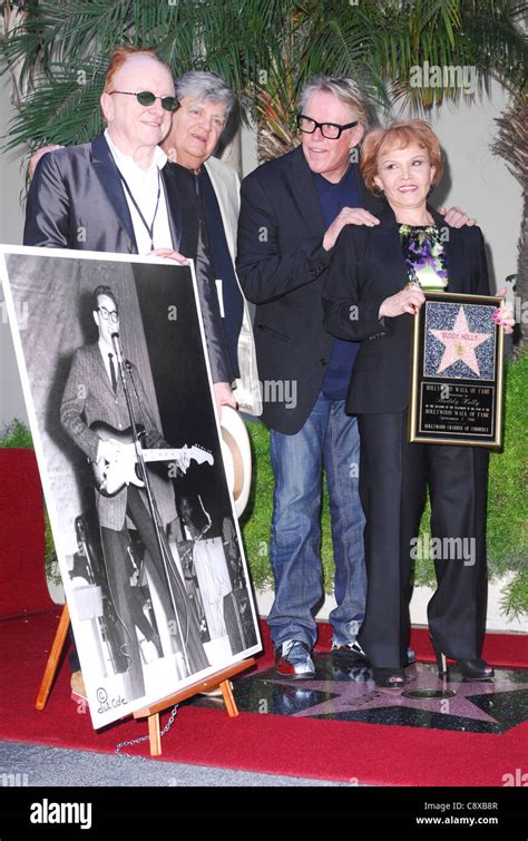 From Left Peter Asher Phil Everly Gary Busey Maria Elena Holly