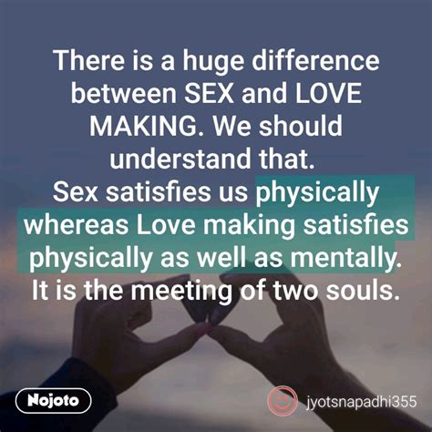 Difference Between Love And Sex Captions Graphic