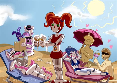 sister location at the beach by duskyanimations on deviantart