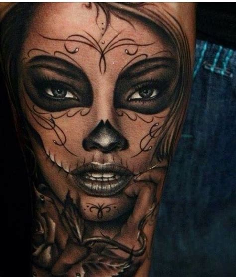 La Muerte Tattoo Skull Girl Tattoo Girl Tattoos Tattoos Lindas Japanese Sleeve Tattoos