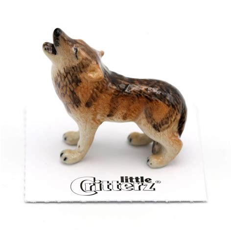 Howling Wolf Porcelain Figurine