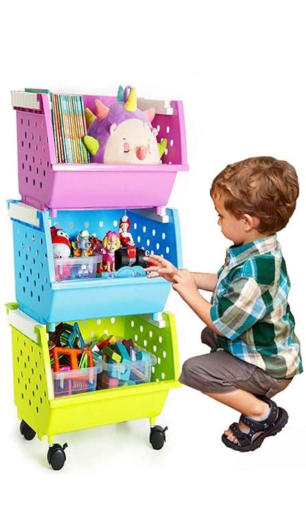 Magdesigner Kids Toys Storage Organizer With Wheels Can