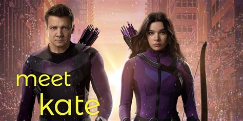 hawkeye image gives best look yet at clint and kate bishop s costumes