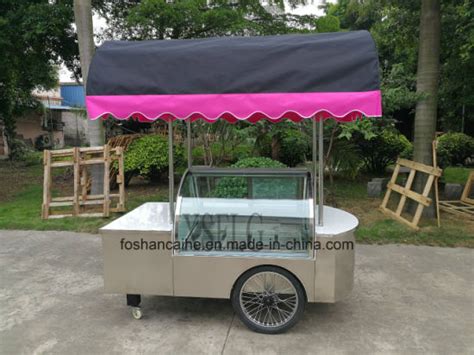 Get the true taste of classic favorites or limited edition flavors. China Gelato Vending Cart with Wheels / Beach Trolley Cart ...