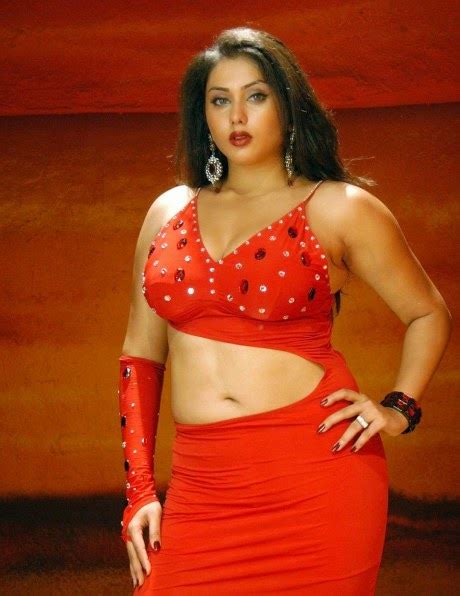 Namitha In Red Navel Show South Indian Navels