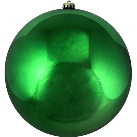 Northlight Shiny Xmas Green Shatterproof Christmas Ball Ornament 10
