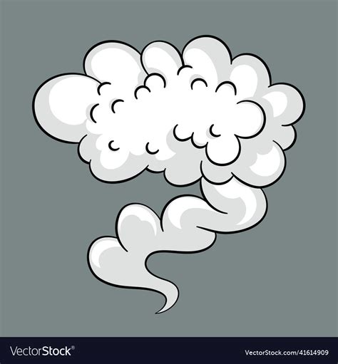 Comic Cloud Or Smoke Cartoon Motion Royalty Free Vector